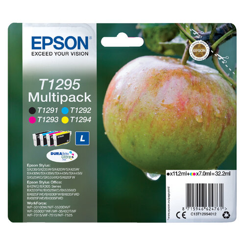 Epson Inktcartridge Epson T1295 zwart + 3 kleuren