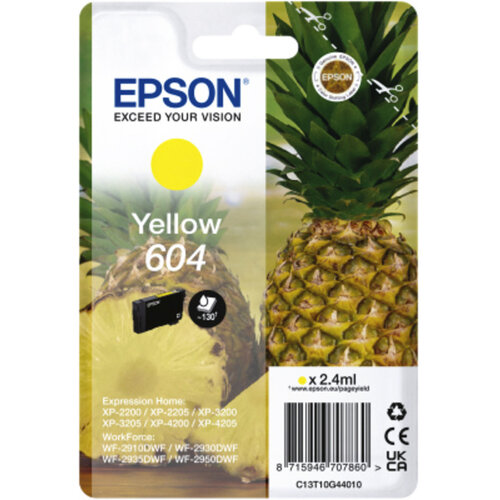 Epson Inktcartridge Epson 604 T10G44 geel