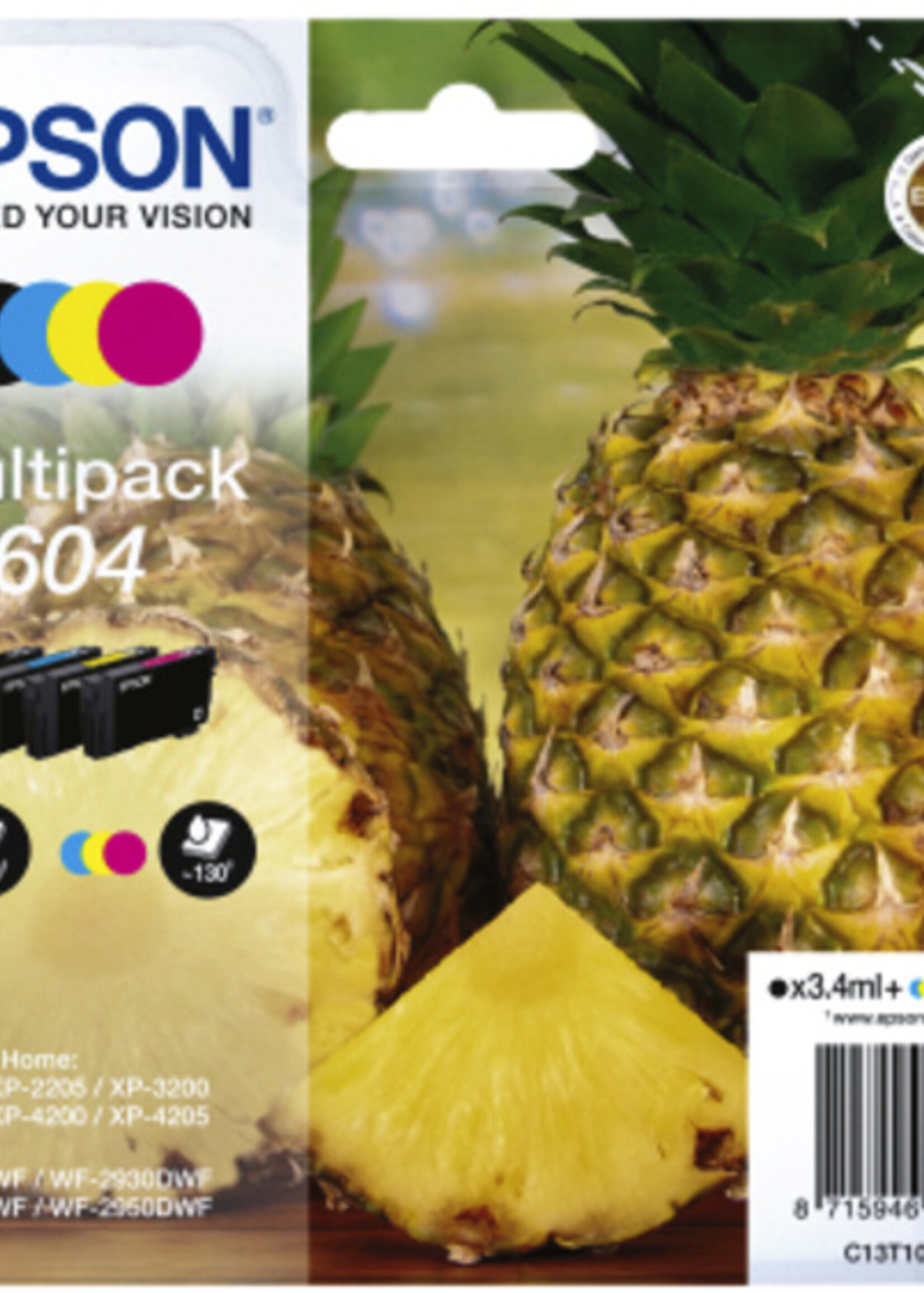 Epson Inktcartridge Epson 604 T10G46 zwart + 3 kleuren