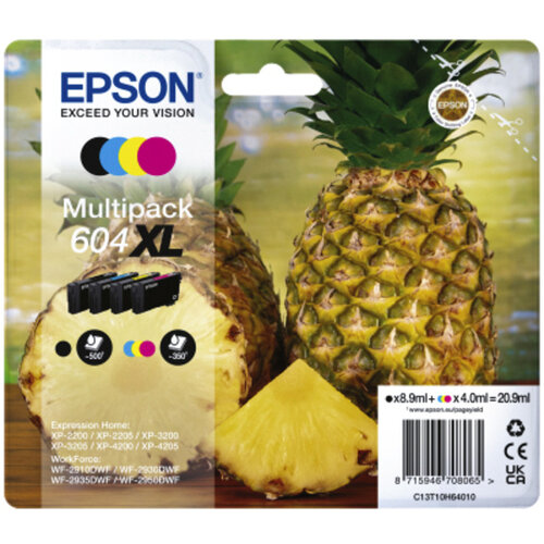 Epson Cartouche d'encre Epson 604XL T10H46 noir + 3 couleurs