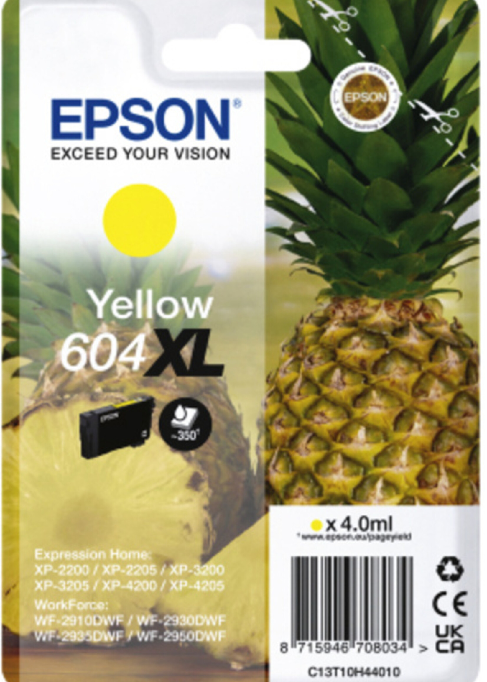 Epson Inktcartridge Epson 604XL T10H44 geel