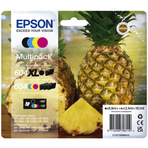 Epson Cartouche d'encre Epson 604XL/604 T10H94 noir + 3 couleurs