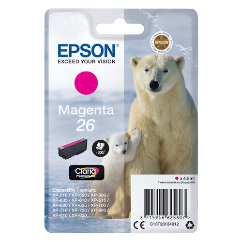 Epson Inktcartridge Epson 26 T2613 rood