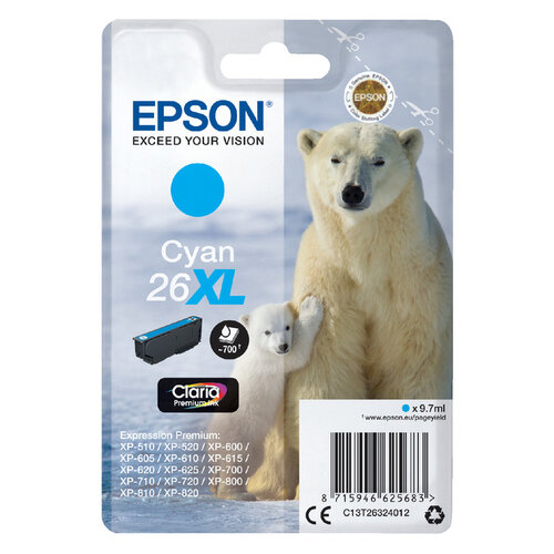 Epson Cartouche d’encre Epson 26XL T2632 bleu