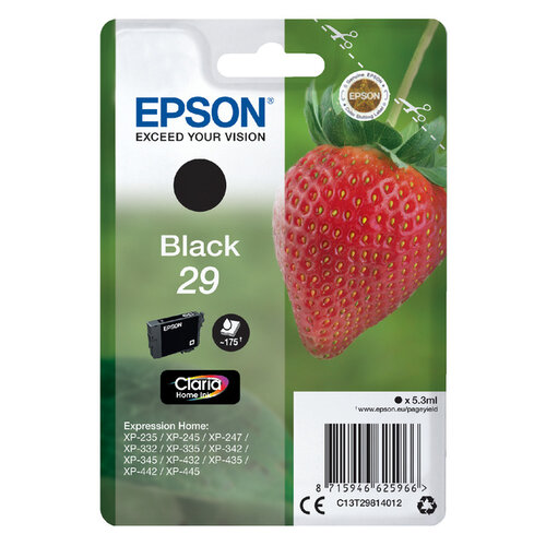 Epson Inktcartridge Epson 29 T2981 zwart