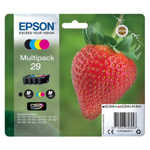 Epson Cartouche d’encre Epson 29 T2986 noir + 3 couleurs