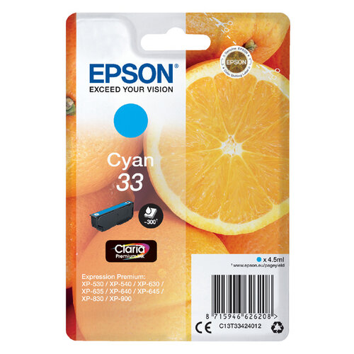 Epson Inktcartridge Epson 33 T3341 blauw