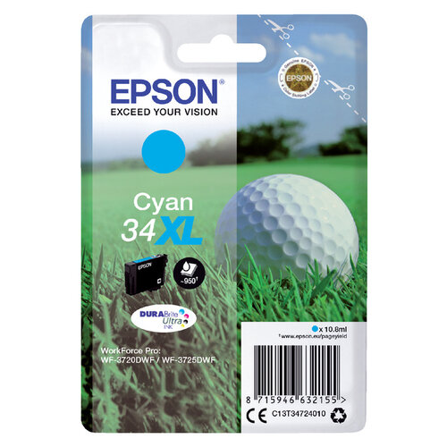 Epson Inktcartridge Epson 34XL T3472 blauw HC
