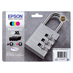 Inktcartridge Epson 35XL T3596 zwart + 3 kleuren HC