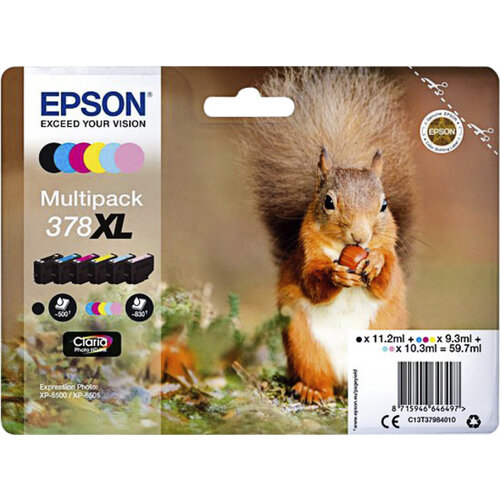 Epson Inktcartridge Epson 378XL T3798 6 kleuren