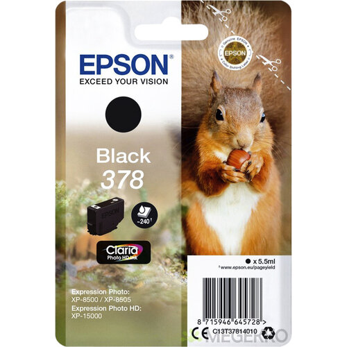 Epson Cartouche d'encre Epson 378 T3781 noir