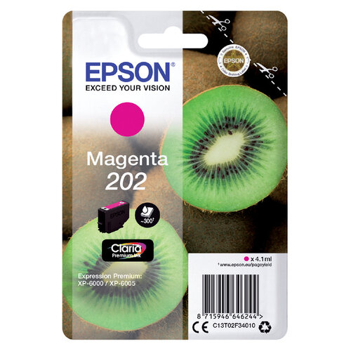 Epson Inktcartridge Epson 202 T02F34 rood