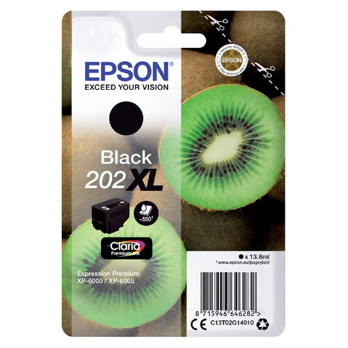 Epson Cartouche d'encre Epson 202XL T02G14 noir HC