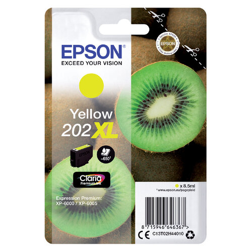 Epson Cartouche d'encre Epson 202XL T02H44 jaune HC