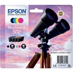 Inktcartridge Epson 502 T02V6 zwart + 3 kleuren