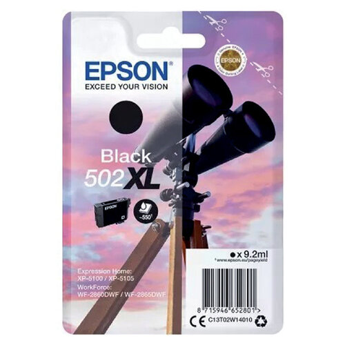 Epson Inktcartridge Epson 502XL T02W1 zwart HC