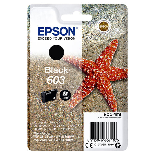 Epson Inktcartridge Epson 603 T03U1 zwart