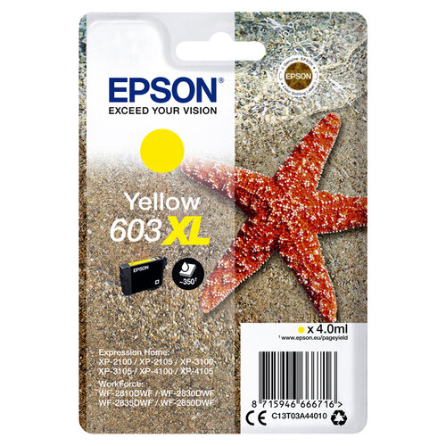 Epson Inktcartridge Epson 603XL T03A4 geel