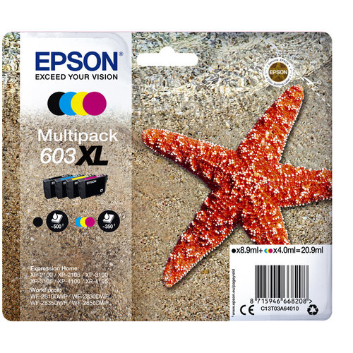 Epson Inktcartridge Epson 603XL T03A6 zwart + 3 kleuren