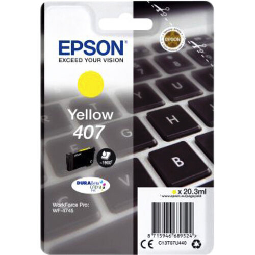 Epson Inktcartridge Epson 407 T07U440 geel