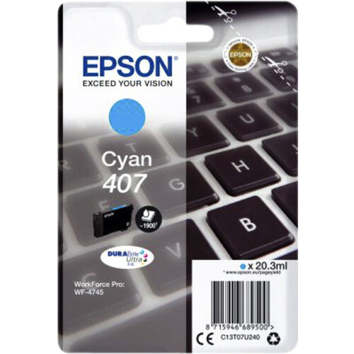 Epson Inktcartridge Epson 407 T07U240 blauw