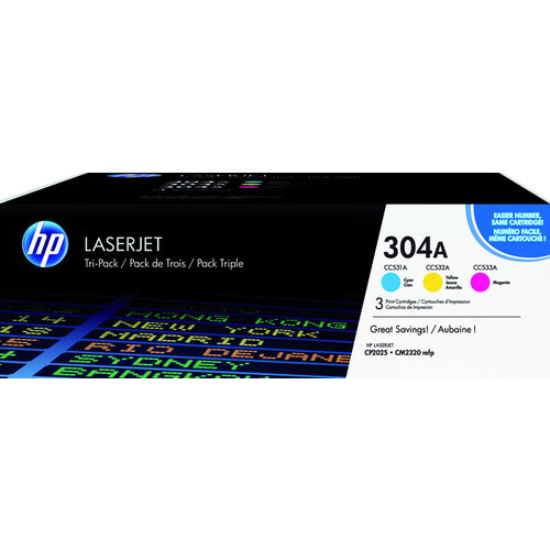 HP Tonercartridge HP CF372AM 304A 3 kleuren