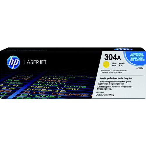 HP Cartouche toner HP CC532A 304A jaune