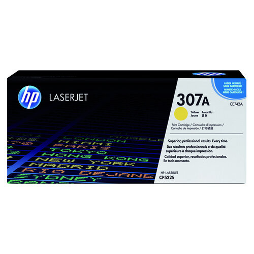 HP Cartouche toner HP CE742A 307A jaune