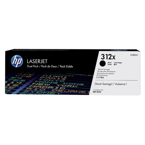 HP Tonercartridge HP CF380XD 312X zwart 2x HC