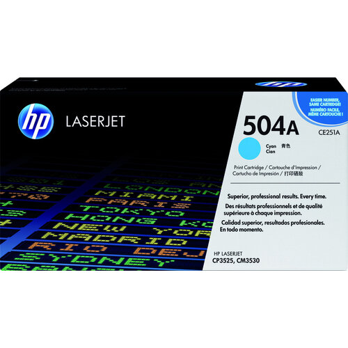 HP Tonercartridge HP CE251A 504A blauw