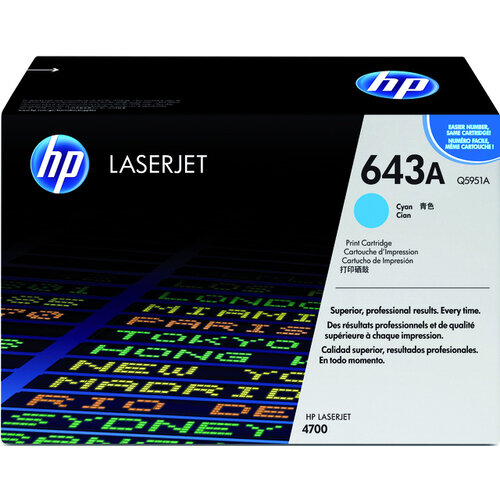 HP Cartouche toner HP Q5951A 643A bleu