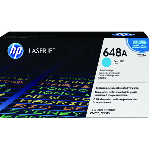 HP Cartouche toner HP CE261A 648A bleu