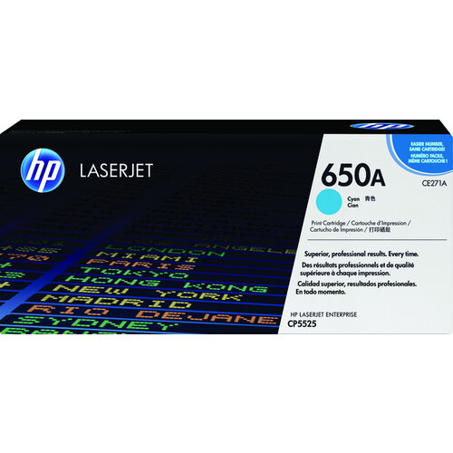 HP Tonercartridge HP CE271A 650A blauw