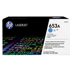 Cartouche toner HP 653A CF321A bleu