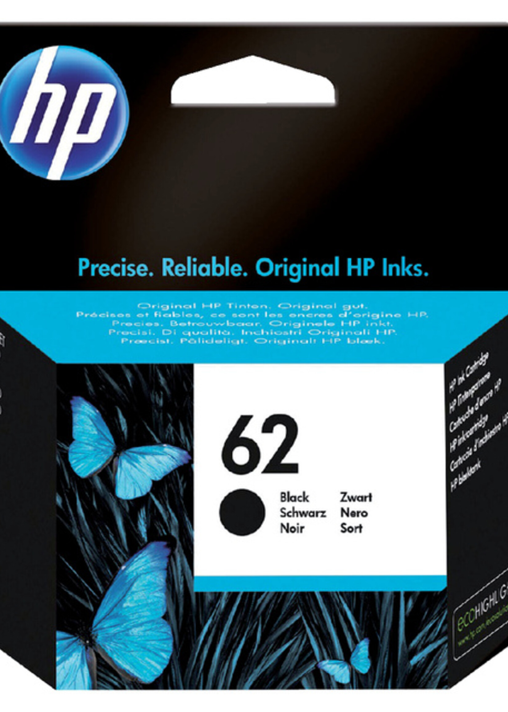 HP Inktcartridge HP C2P04AE 62 zwart