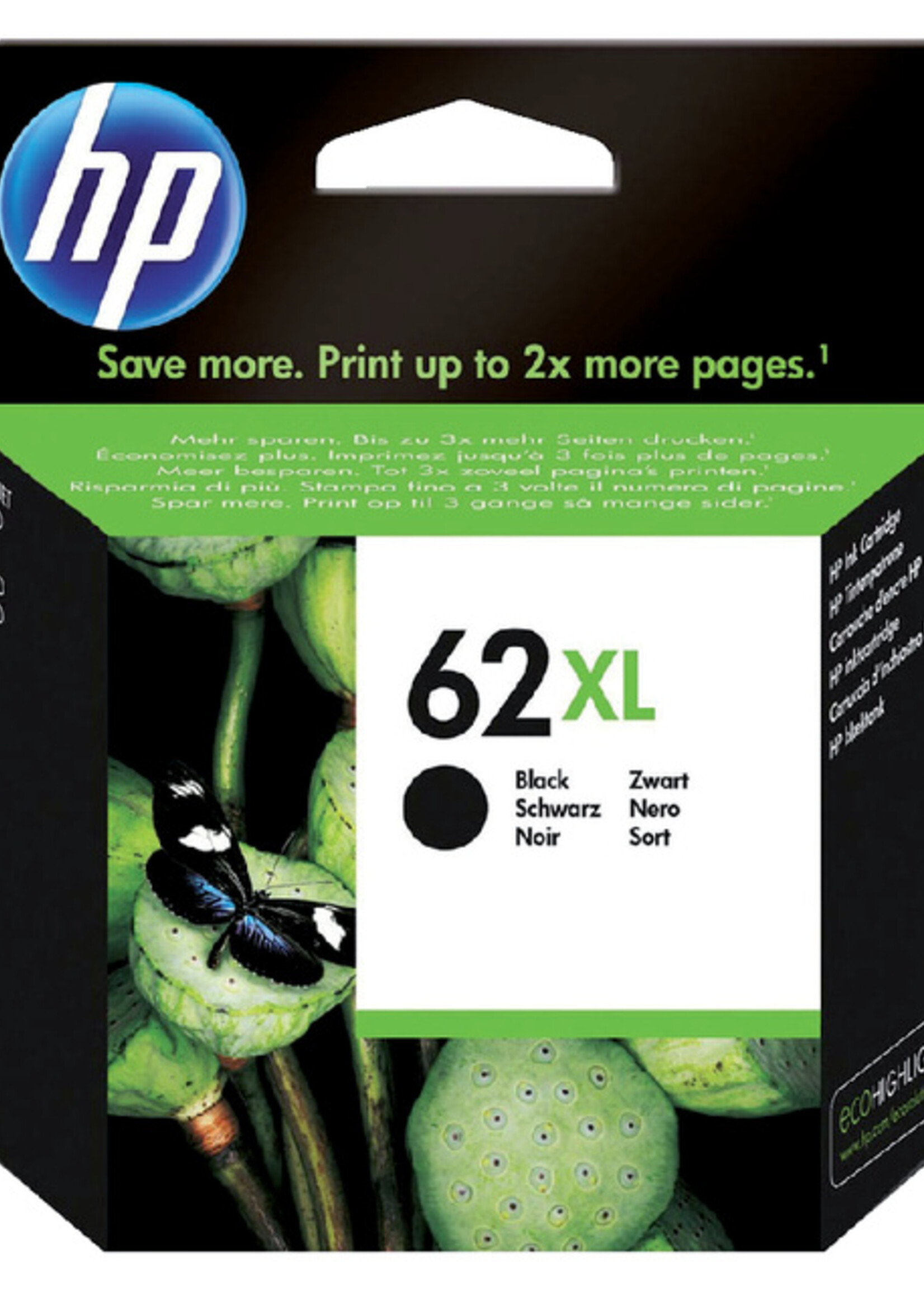 HP Inktcartridge HP C2P05AE 62XL zwart HC