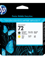 HP Tête d'Impression HP C9384A 72 noir mat + jaune