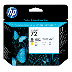 Printkop HP C9384A 72 geel + mat zwart