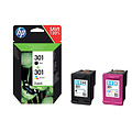 HP Inktcartridge HP N9J72AE 301 zwart + kleur