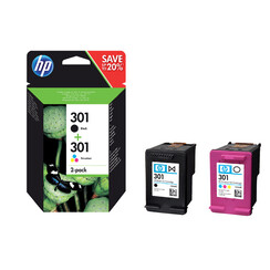 Inktcartridge HP N9J72AE 301 zwart + kleur