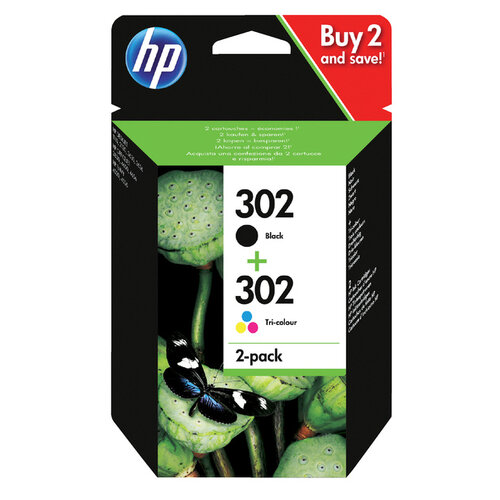 HP Inktcartridge HP X4D37AE 302 zwart+kleur