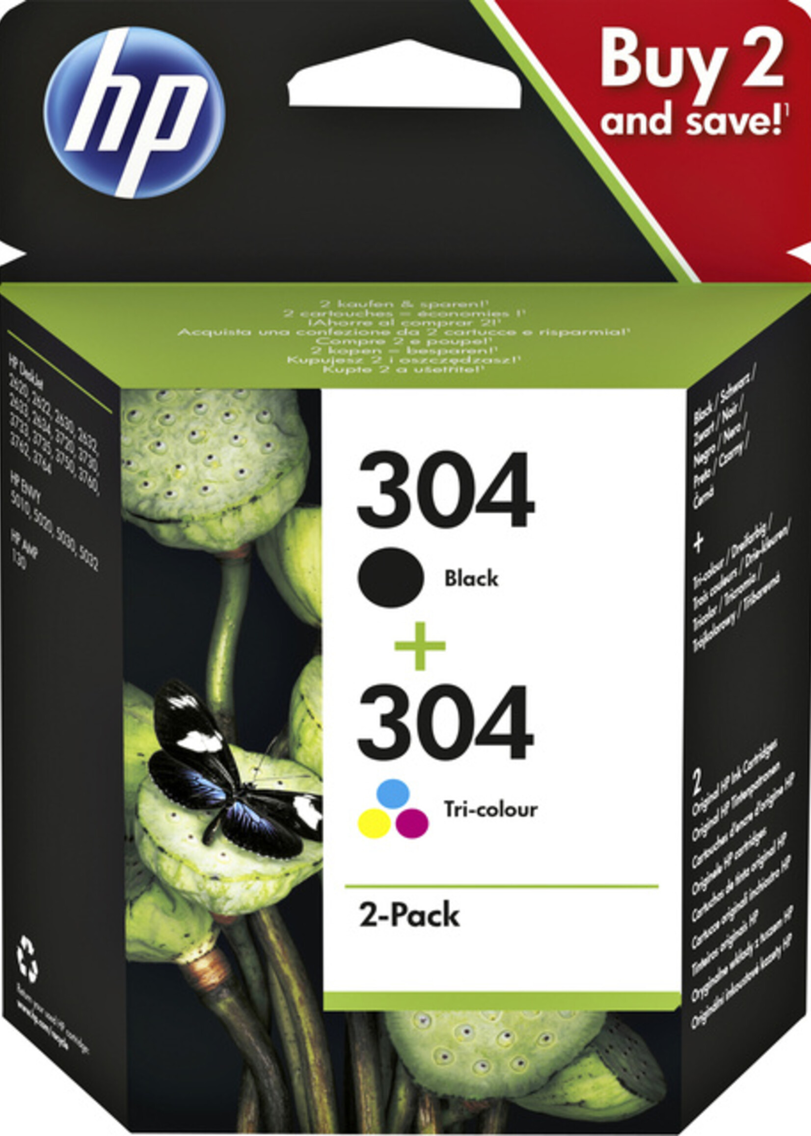 HP Cartouche d'encre HP 3JB05AE 304 noir+couleur