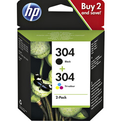 Cartouche d'encre HP 3JB05AE 304 noir+couleur