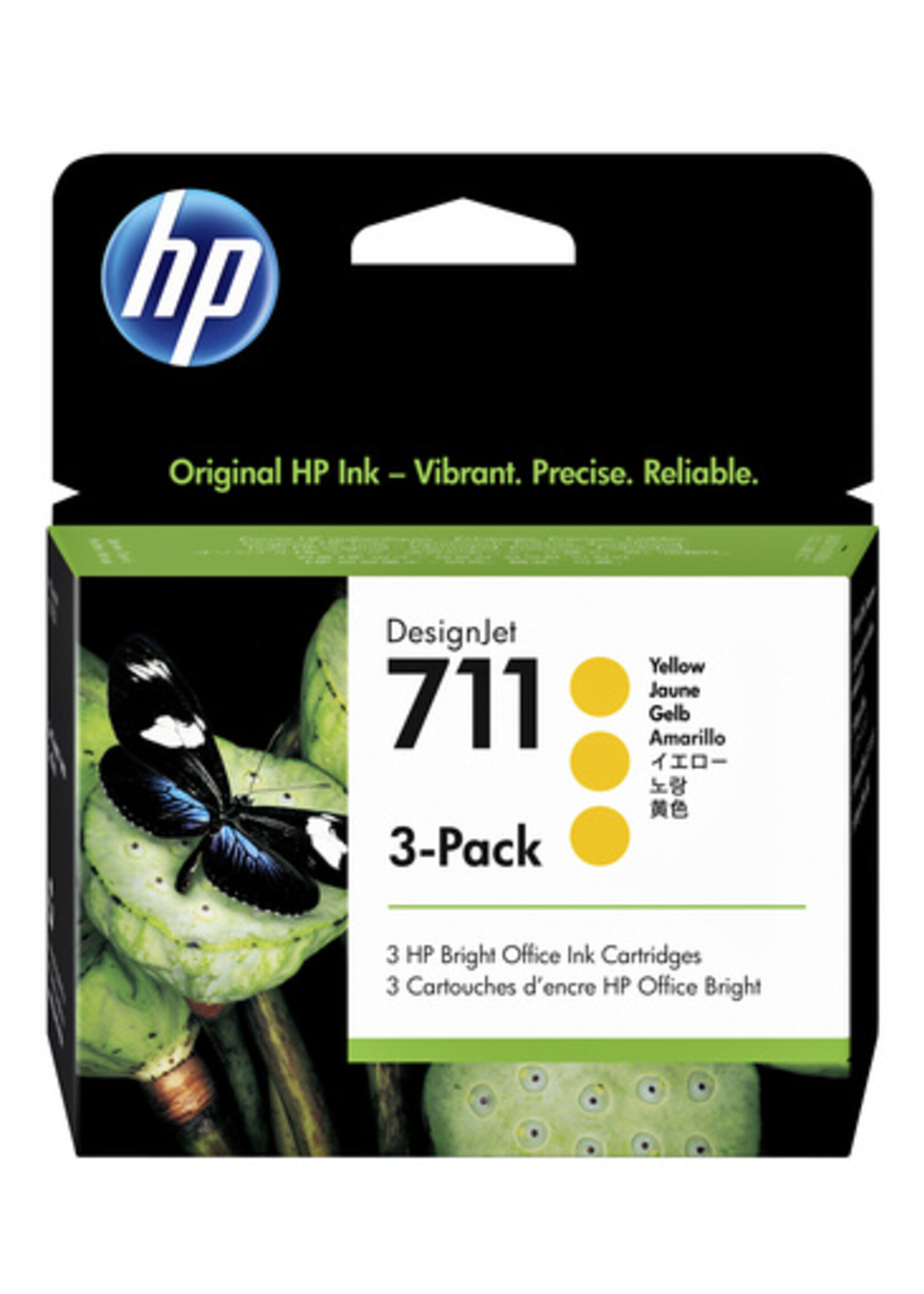 HP Cartouche d’encre HP CZ136A 711XL jaune