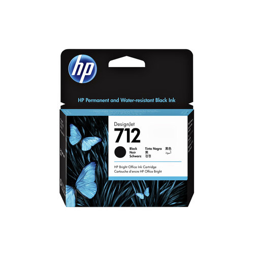 HP Inktcartridge HP 712 3ED71A zwart