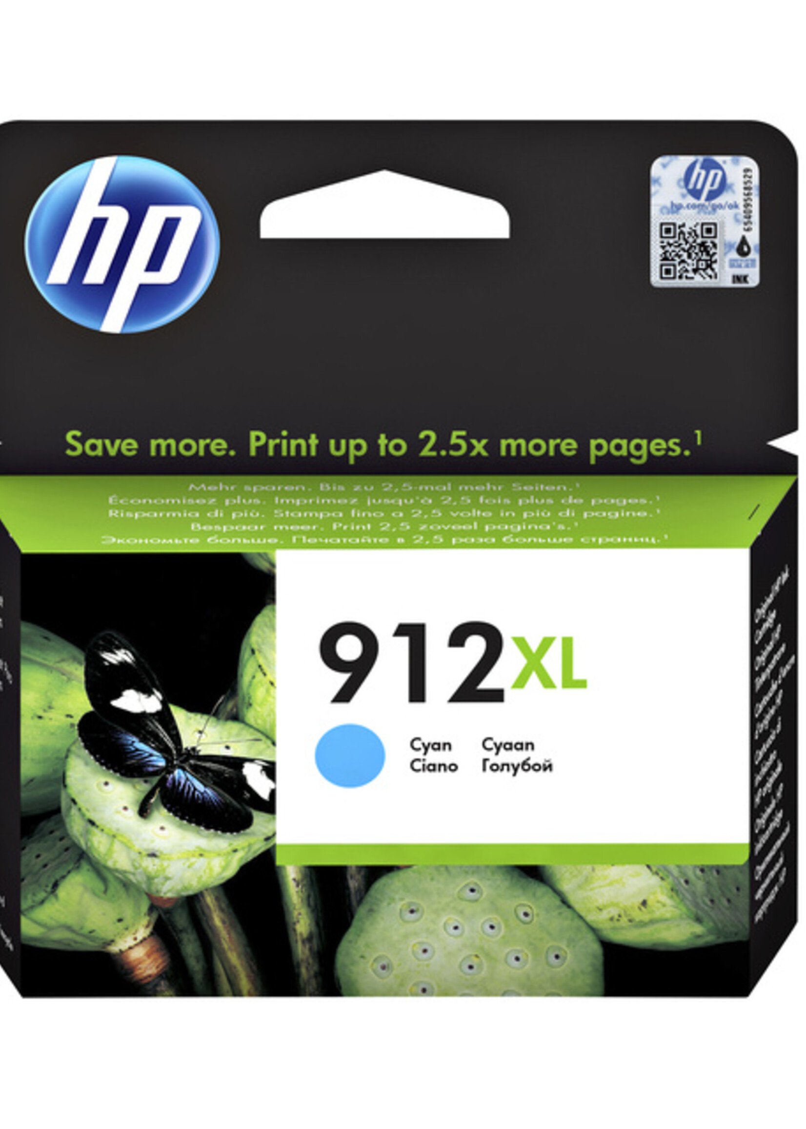HP Inktcartridge HP 3YL81AE 912XL blauw