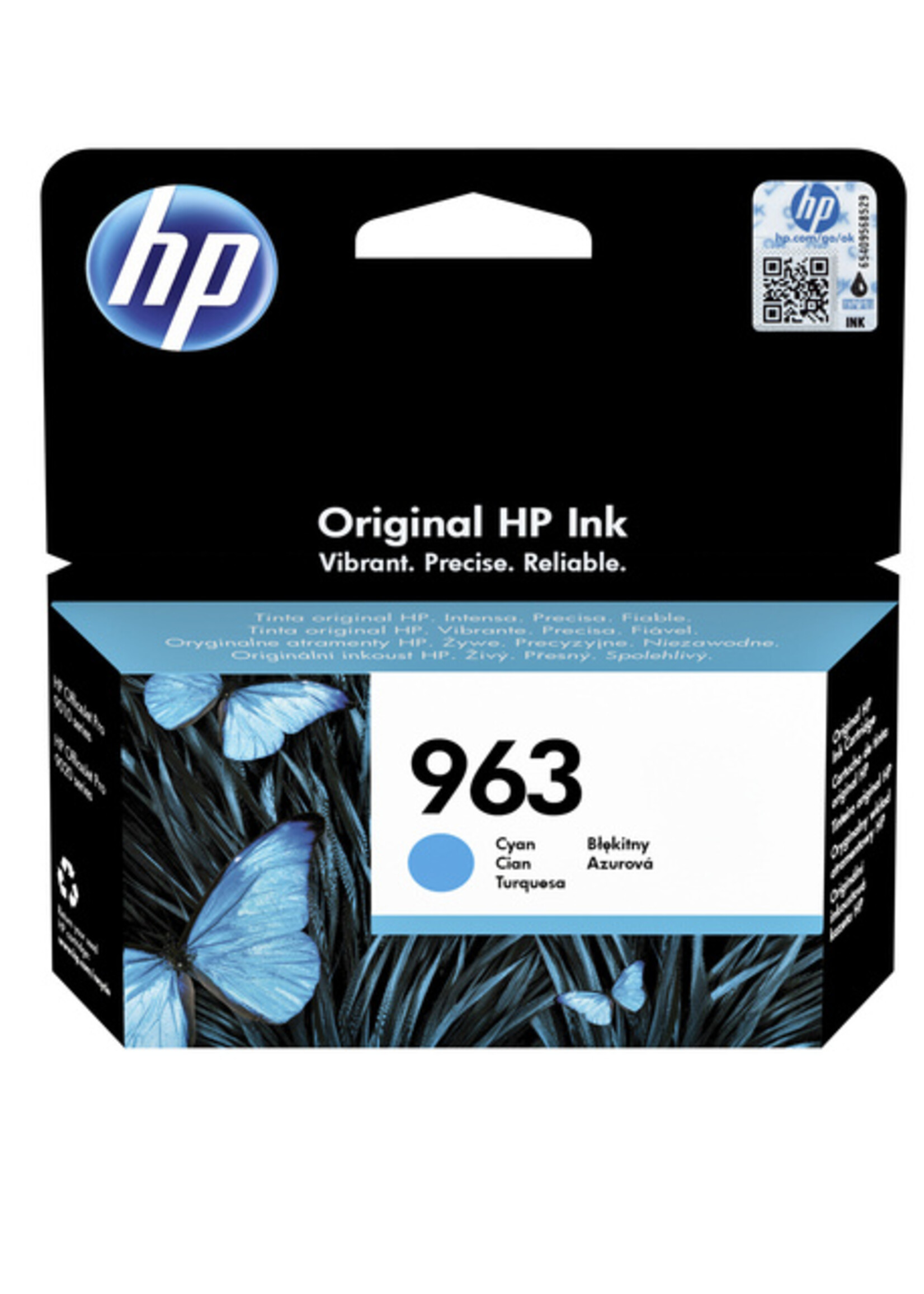 HP Inktcartridge HP 3JA23AE 963 blauw