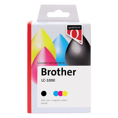 Quantore Cartouche d’encre Quantore Brother LC-1000 noir+3 couleurs