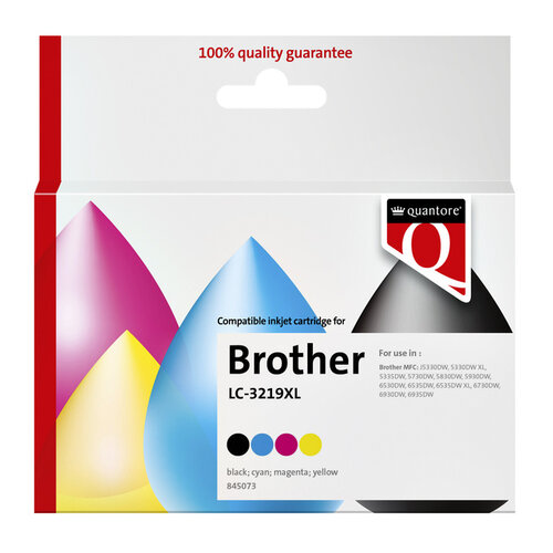 Quantore Cartouche d'encre Quantore alternative pour Brother LC-3219XL noir + 3 couleurs