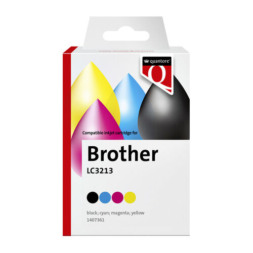 Quantore Cartouche d'encre Quantore alternative pour Brother LC3213 noir + 3 couleurs